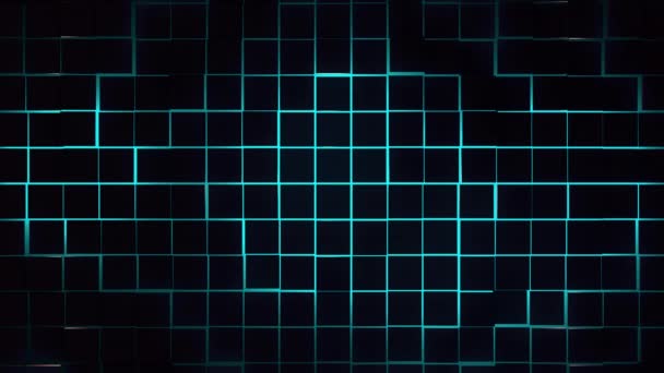 Abstrakte quadratische geometrische Oberfläche mit Hintergrundbeleuchtung — Stockvideo