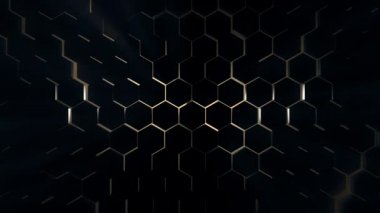 soyut altıgen geometrik yüzey arka ışıklandırmalı