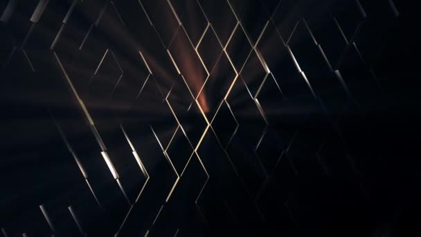 Abstract rhomb geometric surface with backlit — Wideo stockowe