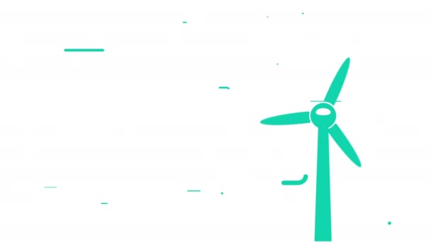 Turbina eólica com lâminas rotativas — Vídeo de Stock