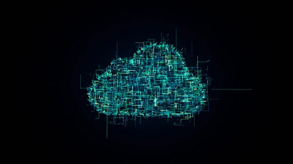 cloud technology illustration, symbol of IT technologies