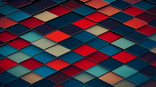 Mosaic Illustration Colourful Rhombs Abstract Wallpaper — Stock Photo, Image