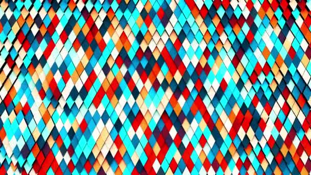 Luz de superfície geométrica de losango colorida abstrata — Vídeo de Stock