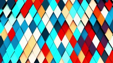 Soyut renkli eşkenar dörtgen geometrik yüzey ışığı