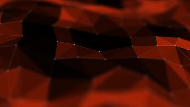 faible animation poly futuriste avec des triangles lumineux ondulant déplacement 