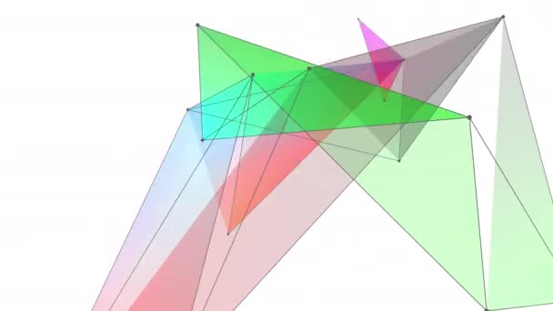 abstraction triangle coloré, animation géométrique abstraite dynamique 4K 