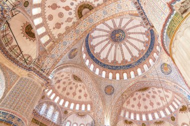 Türkiye'nin görülecek. Istanbul'da Sultanahmet Camii. Türk anıt iç.