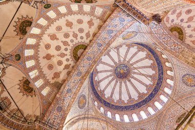 Türkiye'nin görülecek. Istanbul'da Sultanahmet Camii. Türk anıt iç.