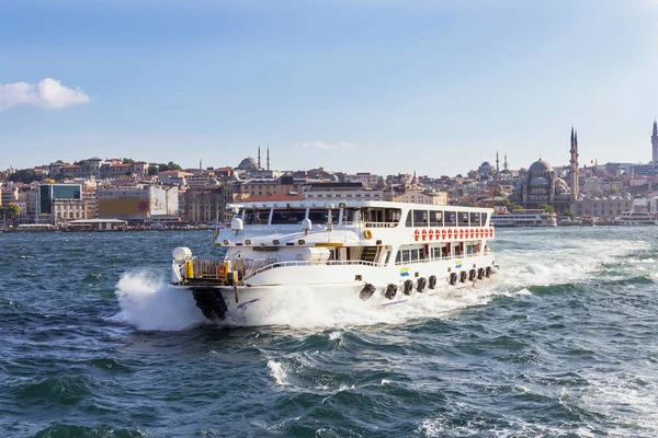 Sigths of Istanbul, una crociera sul Bosforo. Palazzo Topkapi, Santa Sofia, Nuova Moschea . — Foto Stock