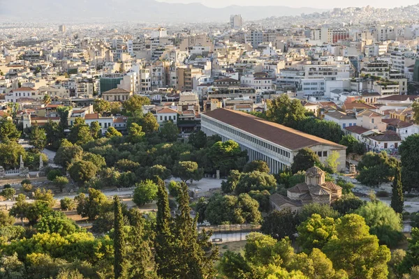 Veduta Atene Dall Acropoli Luoghi Famosi Atene Capitale Della Grecia — Foto Stock
