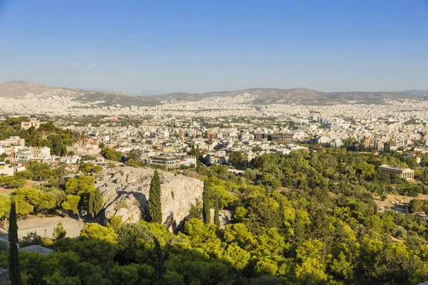 View Athens Acropolis Famous Places Athens Capital Greece Ancient Monuments — Stock Photo, Image