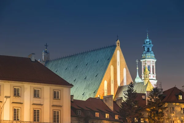 Blick Auf Warschau Mit Kathedrale Und Altstadt Polnische Hauptstadt — Stockfoto