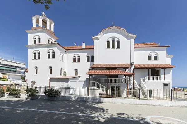 Blick Auf Die Kirche Fotini Griechenland Paralia Berühmte Orte Der — Stockfoto