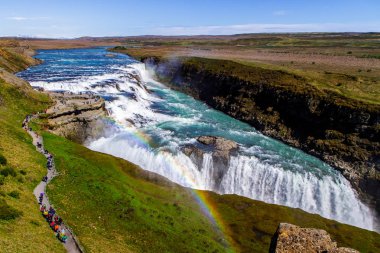 Gökkuşağının üstünde İzlanda 11.06,2017 Gullfoss şelale