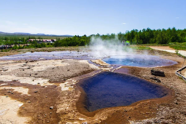 Valley of Geysers, a sleeping big geyser in Iceland — Stock Photo, Image