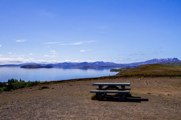 Park narodowy i rzeki. Thingvellir w Islandii 12.06,2017 — Zdjęcie stockowe