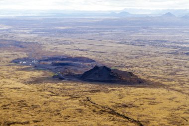Volkanik alanlar ve rock İzlanda yan görünümü
