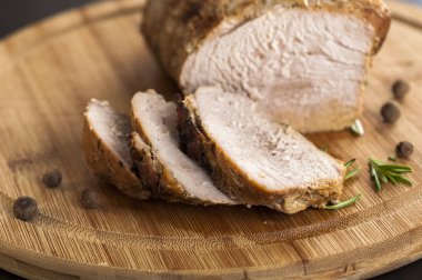 düz fırından - hala sıcak fırında jambon