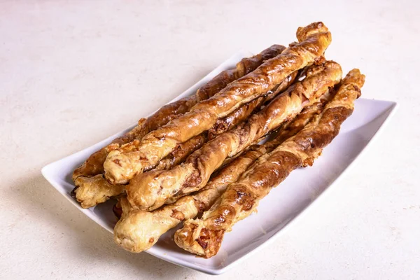 Crispy stick of puff pastry — Stok Foto