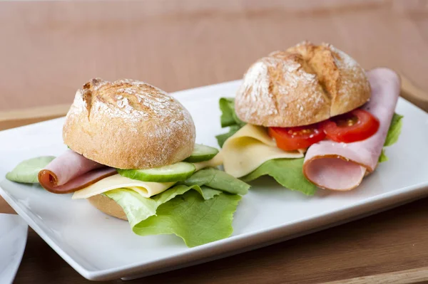 Sandwiches - delicious breakfast every day — Stock Photo, Image