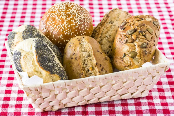 Buns with different grains, — Stock Photo, Image