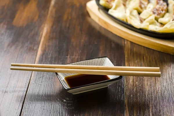 Gyoza dumplings - Japanese cuisine — Stock Photo, Image