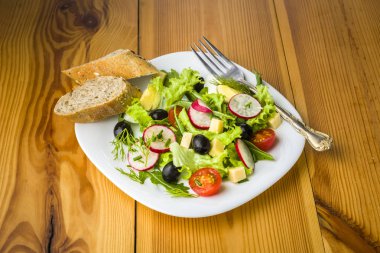 Hafif yemek - rucola salatası