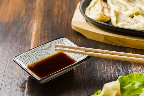 Albóndigas de Gyoza - Cocina japonesa — Foto de Stock