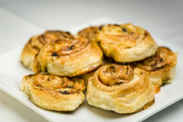 Appetizer with French pastry — Stock Photo, Image
