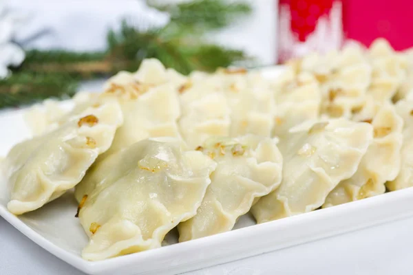 Dumplings - traditional Polish dish — Stock Photo, Image