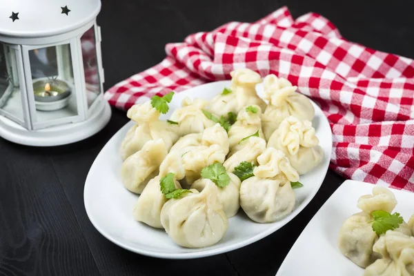 Georgische knoedels khinkali — Stockfoto