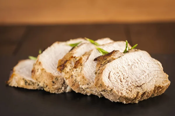 Scheiben gebratener Schinken — Stockfoto