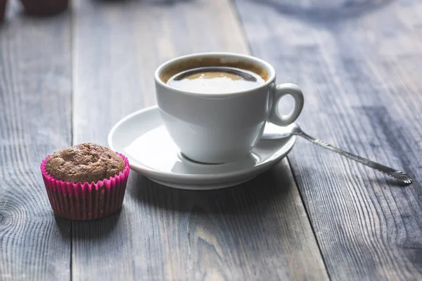 Small Cupcake Coffee Time Break — Stock Photo, Image