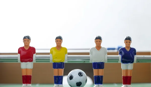 Piłkarzyki stół piłkarski. Piłkarze sport teame — Zdjęcie stockowe