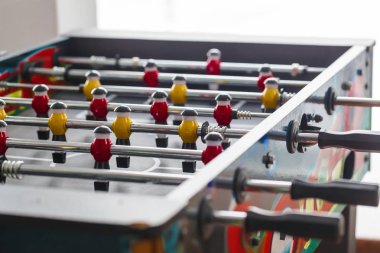 Foosball Tablo futbol. Futbol oyuncular spor teame