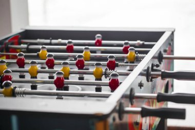 Foosball Tablo futbol. Futbol oyuncular spor teame