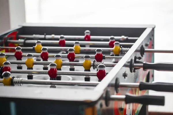 Foosball Tablo futbol. Futbol oyuncular spor teame — Stok fotoğraf