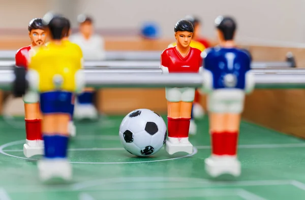 Foosball table soccer football players sport teame — Stock Photo, Image