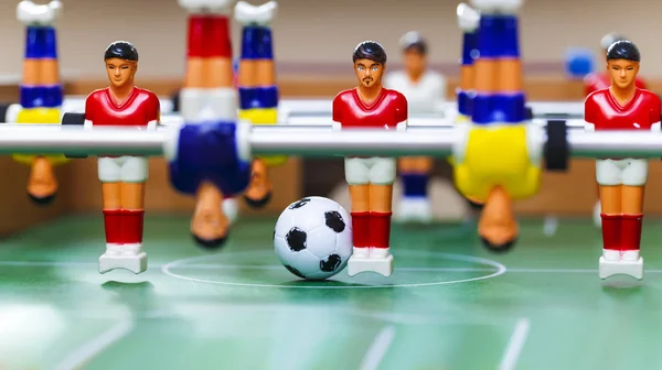 Foosball Tablo futbol futbol oyuncuları teame spor — Stok fotoğraf