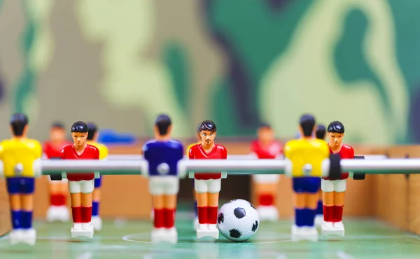 Foosball table soccer football players sport teame — Stock Photo, Image