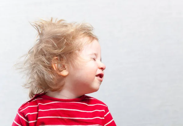 Portret divertente bambino bambino bambino biondo ragazzo — Foto Stock