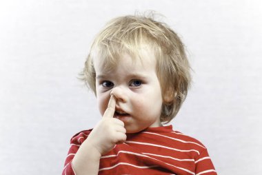 portret komik bebek toddler sarışın çocuk