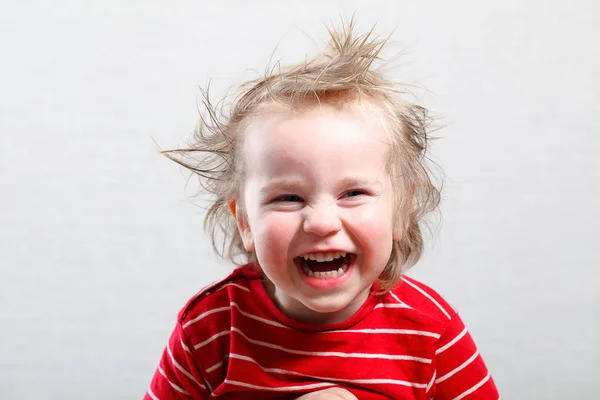 Portret divertente bambino bambino bambino biondo ragazzo — Foto Stock