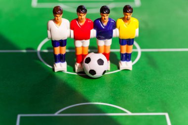 Foosball Tablo futbol. Futbol oyuncular spor teame