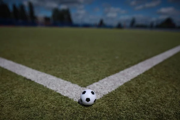 Soccer ball for corner kick — Stock Photo, Image