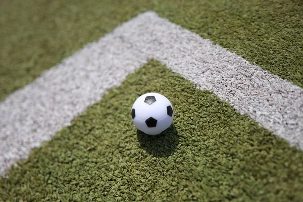 Soccer ball for corner kick — Stock Photo, Image