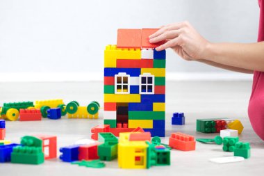 renk plastik oyuncak ev