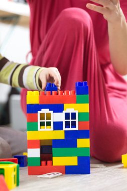 renk plastik oyuncak ev