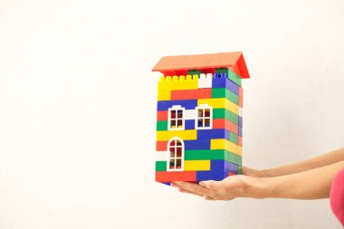 renk plastik oyuncak ev