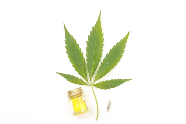 Cannabis Blätter Cbd Hanfprodukte — Stockfoto